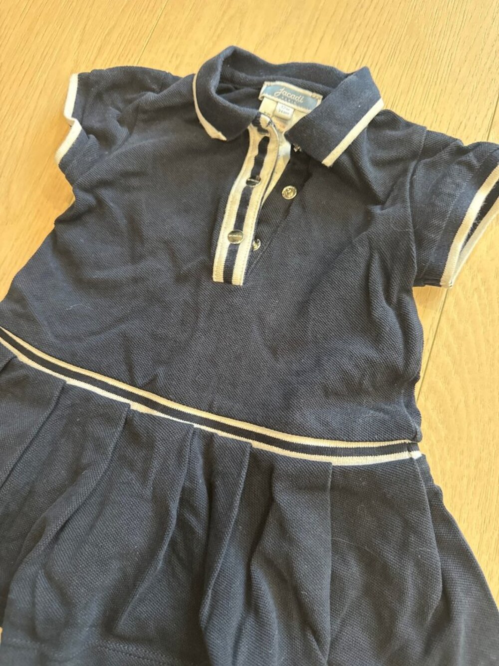Jacadi Dress 12M Navy - Picture 2 of 5